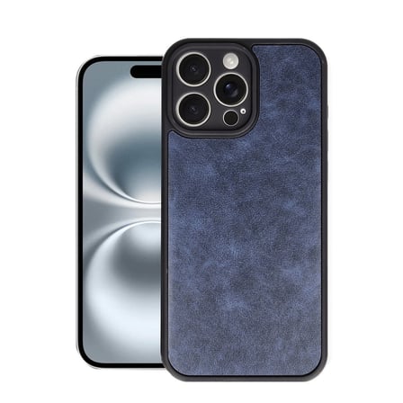 Bez iPhone 16 Pro Max Kılıf Aras Deri Kapak - Lacivert Najmaddin
