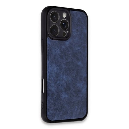 Bez iPhone 16 Pro Max Kılıf Aras Deri Kapak - Lacivert Najmaddin