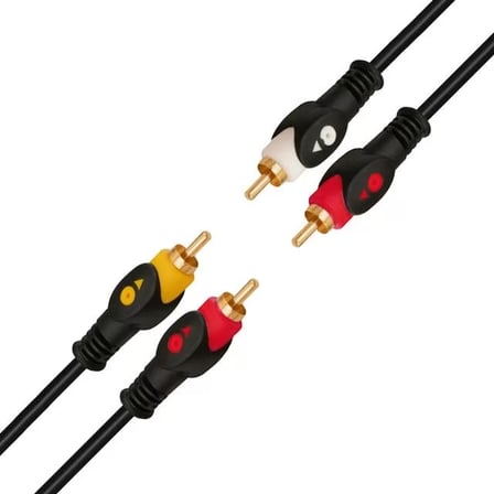 Sh Powermaster Pm-7774 2rca-2rca Gold 1.5 Metre Kablo Najmaddin