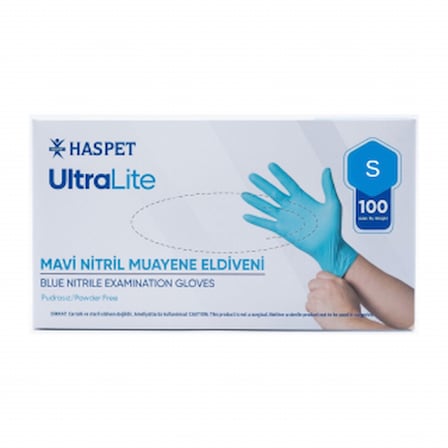 Bez Mavi Nitril Muayene Eldiveni (Ultra Lite) - SMALL Najmaddin