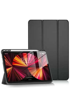 Sh Newface Apple İpad Pro 11 (2024) Kılıf Tablet Smart Kılıf - Siyah Najmaddin