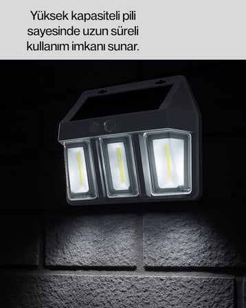 Karg 3 İn 1 Solar Duvar Lambası – Ip65 Su Geçirmez, Hareket Sensörlü Yeni Nesil Najmaddin