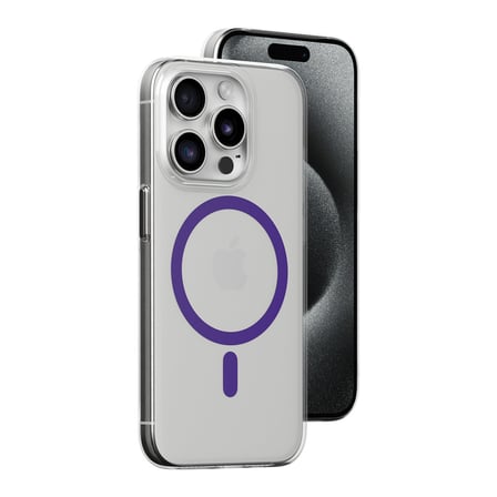 Bez iPhone 14 Pro Kılıf Bubble Magsafe Kapak - Mor Najmaddin