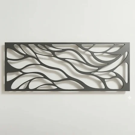Bez Soyut Desenli Duvar Tablosu MDF Lazer Kesim Modern Minimal Estetik Duvar Süsü Najmaddin