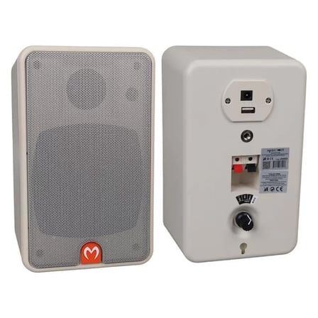 Sh Magicvoice Mv-21 10 Cm 40 Watt Komütatörlü Hat Trafolu Beyaz Sütun Hoparlör (2'li Takım) Najmaddin