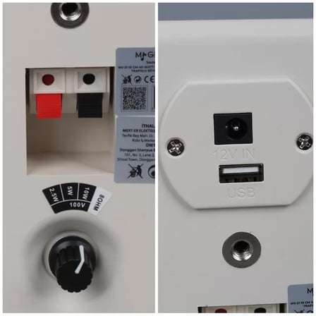 Sh Magicvoice Mv-21 10 Cm 40 Watt Komütatörlü Hat Trafolu Beyaz Sütun Hoparlör (2'li Takım) Najmaddin