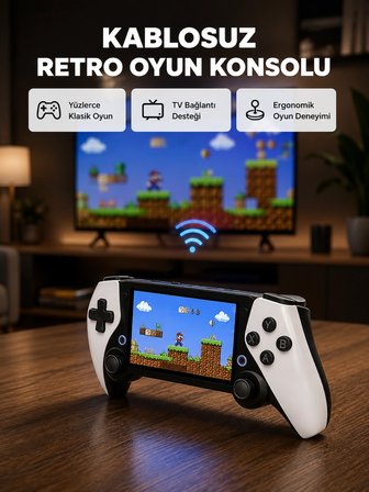 Mey Mey İthalat Taşınabilir El Konsolu – 4.3 İnç TFT Ekran, 64 GB Dahili Oyun Hafızalı Najmaddin