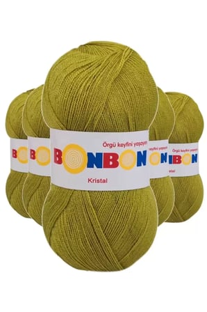 Tedar 5 Adet Kristal El Örgü Lif İpi Çimen Yeşili 98229 - bonbon mudanis Najmaddin