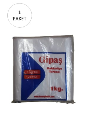 Tedar Bakkaliye Naylon Torba 3'kg lık 26x42 cm 1 Paket (Takriben 165 Adet) Najmaddin
