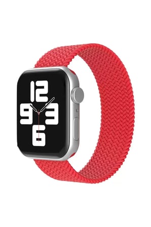 Mark Newface Apple Watch 38mm Ayarlı Solo Silikon Kordon - Kırmızı Najmaddin