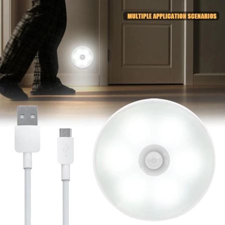 Tedar Hareket Sensörlü Usb Şarjlı Led Işık Lamba Najmaddin