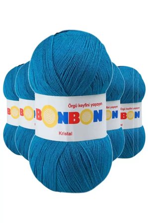Tedar 5 Adet Kristal El Örgü Lif İpi Koyu Mavi 98685 - bonbon mudanis Najmaddin