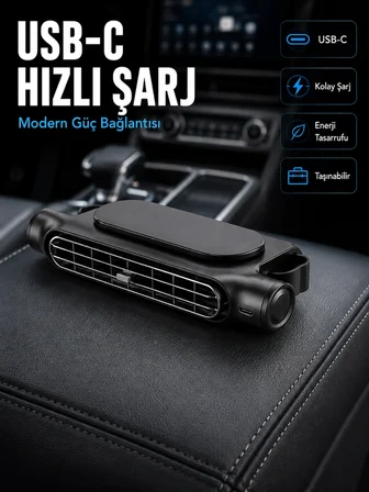 Karg Otomobil Koltuk Başlığı Fanı Güçlü Turbo Hava Akışı Sunan Araç İçi Soğutucu Najmaddin