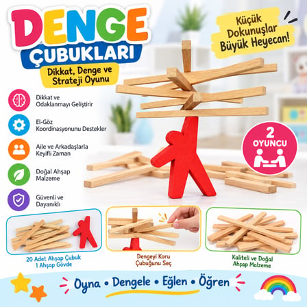 Ticaret Denge Çubukları Akıl Zeka Denge Aile Oyunu Najmaddin
