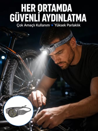Hepsi Ayarlanabilir Baş Bantlı LED Kafa Lambası Çok Amaçlı Aydınlatma Çözümü Najmaddin