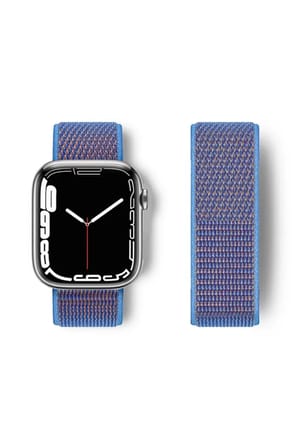 Sh Newface Apple Watch 42mm Hasırlı Cırtcırtlı Kordon - Mor Najmaddin