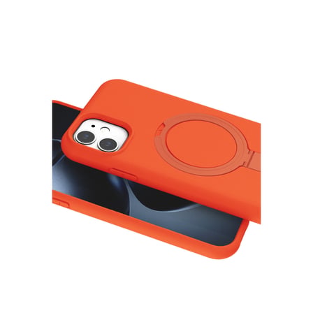 Bez iPhone 11 Regal Magsafe Standlı Kapak - Turuncu Najmaddin