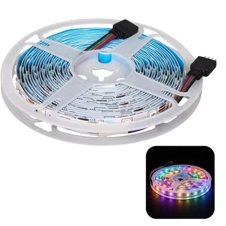 Sh Zmr Zmr-603 Rgb 12 Volt 3 Çipli 5050 İç Mekan Silikonsuz 60 Led 5 Metre Şerit Led Najmaddin