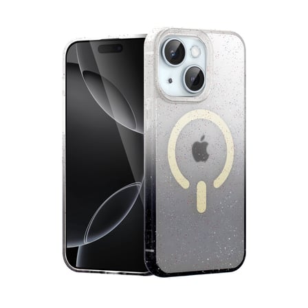 Bez iPhone 15 Plus Pummel Shiny Magsafe Kapak - Siyah Najmaddin