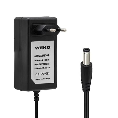 Sh Weko 14.4 Volt - 1 Amper 5.5*2.5 Uçlu Plastik Işıklı Kasa Priz Tip Adaptör Najmaddin