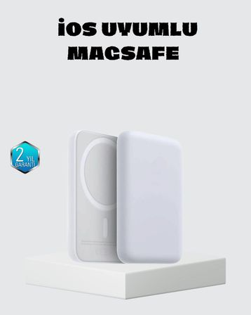 Mey Mey İthalat MagSafe 15W Kablosuz Hızlı Şarj, Lightning Girişli Taşınabilir Batarya Najmaddin