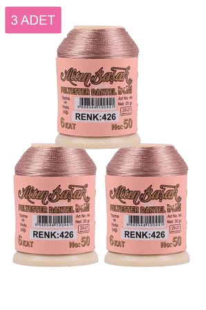 Tedar 3 Adet Altınbaşak Oya ve Dantel İpi 20 gr - Royaleks - No: 426 Najmaddin