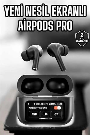 Mey Mey İthalat Kablosuz Bluetooth Kulaklık Ekranlı Uzun Şarj Süreli ANC Destekli Najmaddin