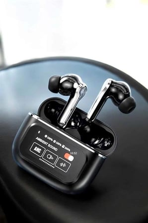 Mey Mey İthalat Kablosuz Bluetooth Kulaklık Ekranlı Uzun Şarj Süreli ANC Destekli Najmaddin