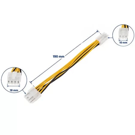 Sh Powermaster Pm-38401 8 Pin Ekran Kartı Güç Çevirici Kablo Najmaddin