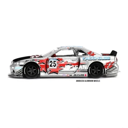 Ticaret Model Araç x KaidoHouse 1/64 Nissan Skyline GT-R (R34) Kaido Star Racing V1 Najmaddin