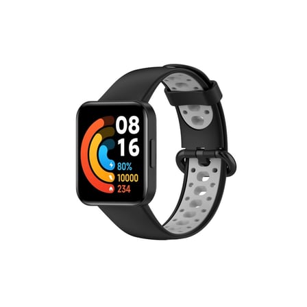 MEPA Najmaddin Xiaomi Redmi Watch 2 Spor Delikli Kordon - Siyah-gri Najmaddin