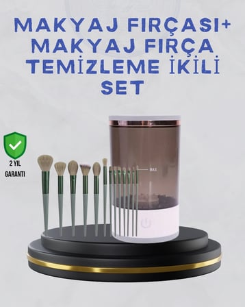 Mey Mey İthalat Makyaj Fırçası ve Elektrikli Fırça Temizleyici Kampanya Paketi Najmaddin