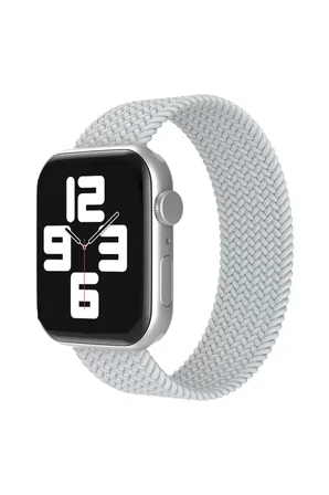 Sh Newface Apple Watch 38mm Ayarlı Solo Silikon Kordon - Beyaz Najmaddin