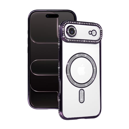 Bez iPhone 17 Air Joke Simli Magneticsafe Kılıf - Derin Mor Najmaddin