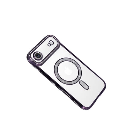 Bez iPhone 17 Air Joke Simli Magneticsafe Kılıf - Derin Mor Najmaddin