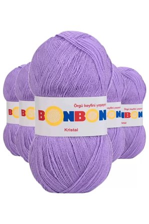 Tedar 5 Adet Kristal El Örgü Lif İpi Lila 98205 - bonbon mudanis Najmaddin