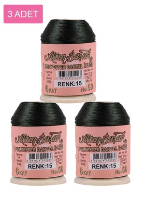 Tedar 3 Adet Altınbaşak Oya ve Dantel İpi 20 gr - Royaleks - No: 015 Najmaddin