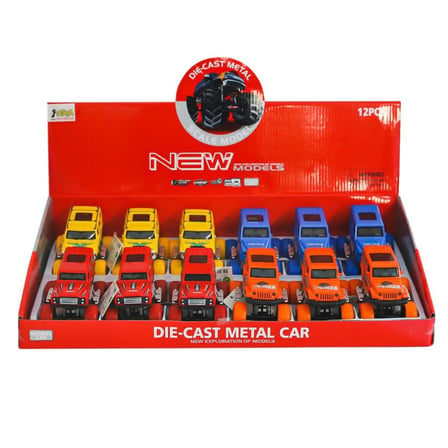 Ticaret 02062-FY6018G-12D Çek Bırak Metal Araba -Asya Oyuncak Najmaddin