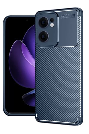 Sh Newface Oppo Reno 13f Kılıf Auto Focus Karbon Kapak - Lacivert Najmaddin