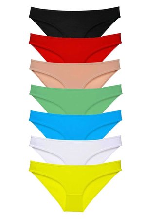 Tedar 7 adet Süper Eko Set Likralı Kadın Slip Külot Çok Renkli Najmaddin