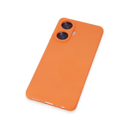 Bez Realme C55 Kılıf Nano içi Kadife Silikon - Turuncu Najmaddin