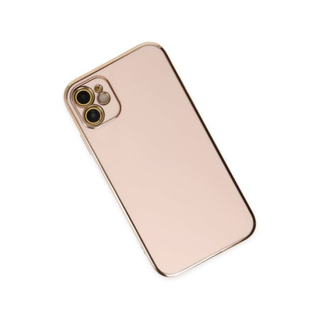 Bez iPhone 12 Kılıf Volet Silikon - Pembe Najmaddin