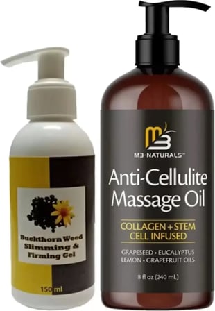 Sh Süper M3 Naturals Masaj Yağı Anti-cellulite 240 Ml + Buckthorn Antiyağ Masaj Kremi 150 Ml Najmaddin
