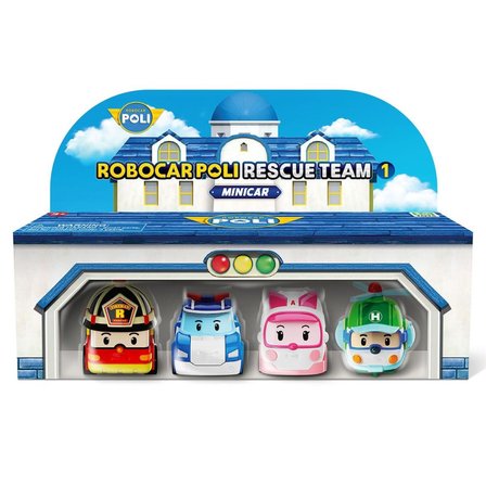 Ticaret POLI MRT-760 Robocar Poli NessiWorld Kasabanın Kurtarma Araçları 4lü Set Najmaddin