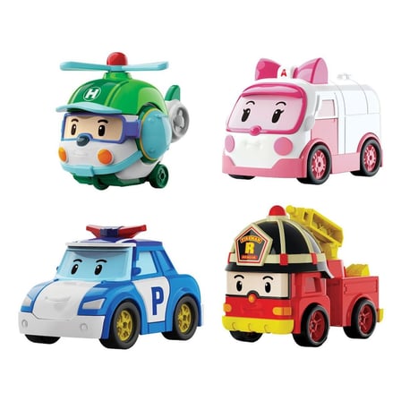 Ticaret POLI MRT-760 Robocar Poli NessiWorld Kasabanın Kurtarma Araçları 4lü Set Najmaddin