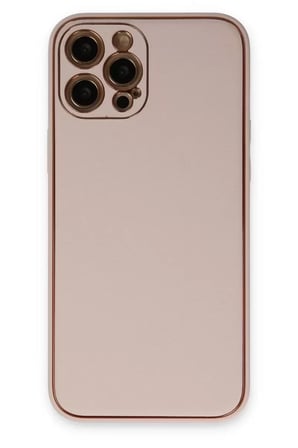 Sh Newface Apple İphone 12 Pro Kılıf Coco Deri Silikon Kapak - Pudra Najmaddin