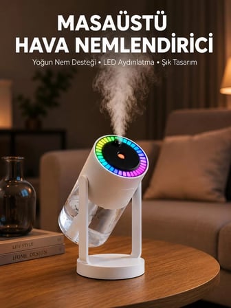 Hepsi Araç ve Ev İçin Hava Nemlendirici Projektörlü Sessiz Buhar Yeni Nesil Najmaddin