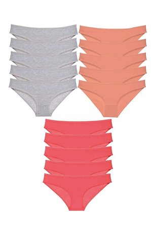 Tedar 15 adet Süper Eko Set Likralı Kadın Slip Külot Gri Pudra Fuşya Najmaddin