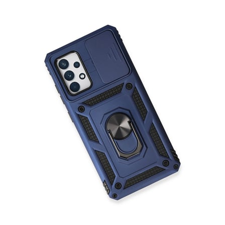 Tedar Samsung Galaxy A53 5g Kılıf Pars Lens Yüzüklü Silikon - Lacivert Najmaddin