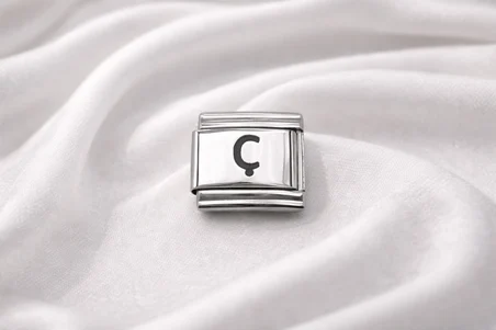 Bez Ç Harfi Charm – Çelik Harfli Bileklik Aksesuarı , Kişiye Özel Modüler Takı Najmaddin
